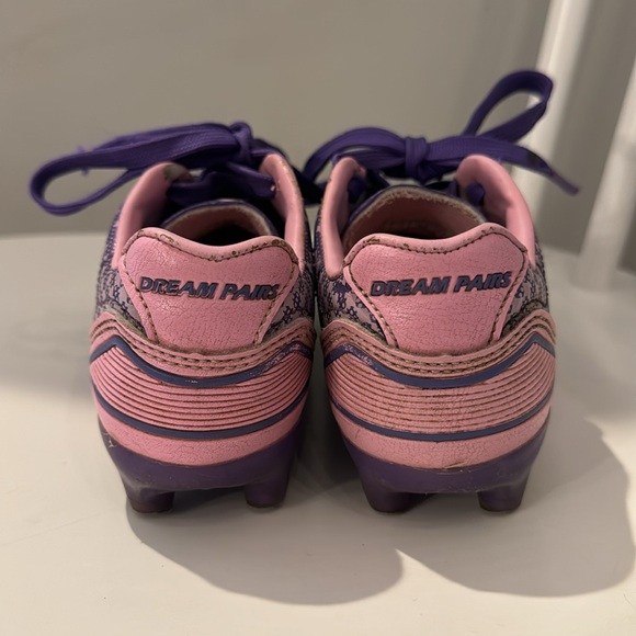 Dream Pairs Superflight 1K Girls Purple/Pink Soccer Cleats - Toddler Size 11 - Picture 2 of 12